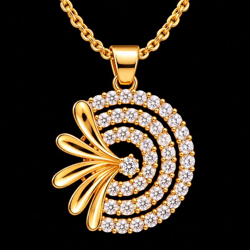 Elegant Gold-Tone Pendant Necklace Set - Image 2